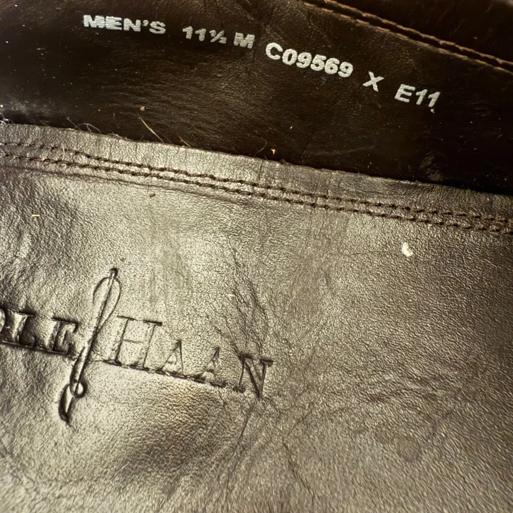 Cole Haan Country Mens Shoes Brown Dress Leather‎ Moc Toe Loafers Sz 11 1/2